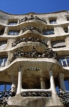 SPAIN, Catalonia, Barcelona, "Casa Mila, La Pedrera. Gaudi"