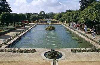 SPAIN, Andalucia, Cordoba, "Fortress of the Christian Kings, Ponds in the gardens of Alcazar de los