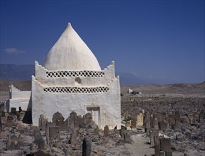 UAE, Oman, Mirbat, "Medieval tomb of Bin Ali, a holy man in the early days of Islam, and adjacent