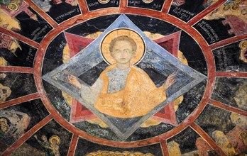 ROMANIA, Transylvania, Sinaia, "Prahova Valley, Paintings on ceiling of Old Church, Sinaia Orthodox