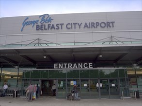 NORTHERN IRELAND, Belfast, George Best City Airport in Sydenham area docks.