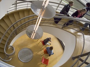 ENGLAND, East Sussex, Bexhill-on-Sea, The De La Warr Pavilion. Interior view down the helix