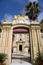 MALTA, Mdina, The Silent City. The Baroque entrance to the Vilhena Palace now the National Museum