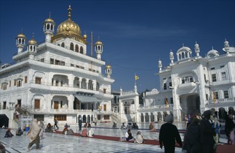 INDIA, Punjab, Amritsar, "The Sri Takhat Sahib, Sikh Parliment building in the Golden Temple