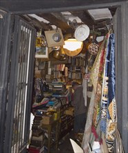 ENGLAND, East Sussex, Hastings, Antique shop interior in the Old Town