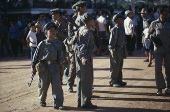 VIETNAM, War, "Pathet Lao child soldiers in Vientiane. Closely associated with the Vietnamese