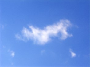 WEATHER, Clouds, White cloud against a blue sky