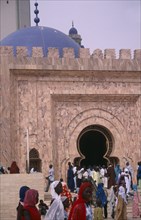 SENEGAL, Touba, "Great Mosque in the holy city of Mouridism, with worshippers."