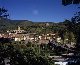 FRANCE, Languedoc-Roussillon, Pyrenees-Orientales, Prats-de-Mollo-la-Preste.  Mountain town with