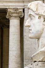 ITALY, Lazio, Rome, The Capitoline Museum Palazzo dei Conservatori The head of a colossal marble