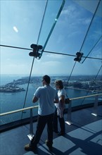 ENGLAND, Hampshire, Portsmouth, "Gunwharf Quays. The Spinnaker Tower. Interior at top of tower on