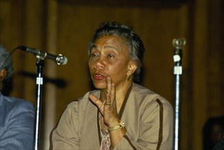 DOMINICA, Politics, People, Portrait of Eugenia Charles (1919-2005).  Prime Minister of Dominica