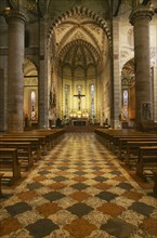 ITALY, Veneto, Verona, "Interior of Church Sant’Anastasia dating from the thirteenth century.