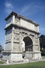 ITALY, Campania, Benevento, Arco di Traiano or Arch of Trajan