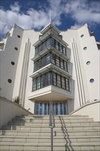 ENGLAND, West Sussex, Worthing, The Warnes modern apartment  development. Exterior view of steps