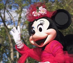 USA, Florida, Orlando, Walt Disney World Resort. Disney MGM Studios. Minnie Mouse character during