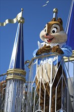 USA, Florida, Orlando, Walt Disney World Resort. Chipmunk character during the Disney Dreams Come