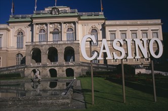 AUSTRIA, Salzburg, "Klessheim Palace, now the Salzburg Casino.  Baroque exterior dating from 18th c