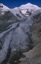 AUSTRIA, Hohe Tauern, High Tauern N. Park, Pasterze Glacier in mountain range forming part of the