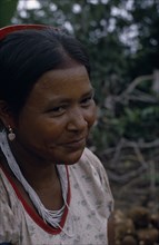 COLOMBIA, North West Amazon, Tukano Indigenous People, "Head and shoulders portrait of Barasana