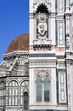 ITALY, Tuscany, Florence, "The Neo-Gothic marble west facade of the Cathedral of Santa Maria del