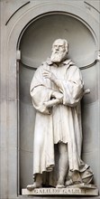ITALY, Tuscany, Florence, "Statue of the physicist, mathematician, astronomer and philosopher