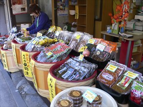 JAPAN, Honshu, Tokyo, "Chiba, Narita - Sawata Tsukemono shop, a shop specializing in ""tsukemono"",