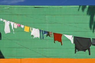ARGENTINA, Buenos Aires, Washing drying in La Boca.