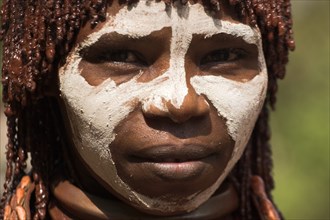 ETHIOPIA, Omo Valley, Mago National Park, "Banna woman, her hair greased with ocher colouring and
