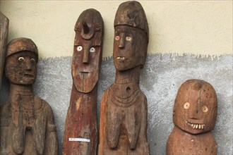 ETHIOPIA, South, Konso - Waga (Wakka) , "Famous carved wooden effergies of Chiefs and Warriors,