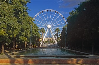 SPAIN, Andalucia, Seville, "The Wheel of Seville, Prado de San Sebastian."