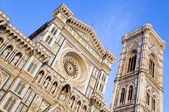 ITALY, Tuscany, Florence, "The Neo-Gothic marble west facade of the Cathedral of Santa Maria del