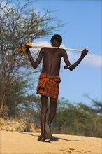 ETHIOPIA, Lower Omo Valley, Tumi, Hamer Jumping of the Bulls initiation ceremony