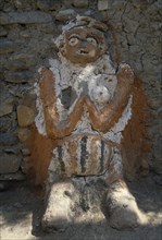 NEPAL, Annapurna Region, Kagbeni, Circuit Trek. Female animistic protector deity in Kagbeni village