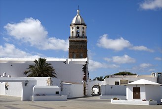 SPAIN, Canary  Islands, Lanzarote, "Teguise, the former capital of the island.  Church of Nuestra