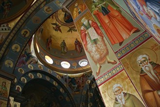 ISRAEL, Hazafon, Sea of Galilee, "Nazareth.  Interior of the Greek Orthodox Church of St. Gabriel