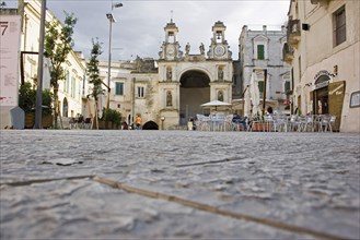ITALY, Basilicata, Matera, Main square in ancient city of Sassi di Matera or the ‘Stones of Matera’