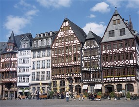 GERMANY, Hessen, Frankfurt, Half timbered houses on main square