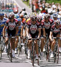 SPORT, Cycling, Road, "Tour de France Kent stage 2007, leadin group of riders."