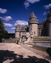 FRANCE, Picardie, Oise, "Chateau de Pierrefonds, dating from 14th C.  Restored  by Viollet-le-Duc
