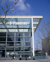ENGLAND, London, St Pancras , St Pancras International exterior.  New security sealed terminal for