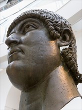 ITALY, Lazio, Rome, Capitoline Museum Palazzo Dei Conservatore Colossal bronze head of Constantine