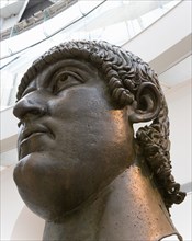 ITALY, Lazio, Rome, Capitoline Museum Palazzo Dei Conservatore Colossal bronze head of Constantine