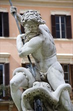 ITALY, Lazio, Rome, Piazza Navona The Fontana di Nettuno or Fountain of Neptune with the central
