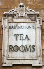 ITALY, Lazio, Rome, The wall sign for Babington's Tea Rooms the 19th Century establishment serving