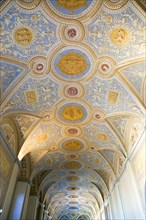 ITALY, Lazio, Rome, Vatican City Museums The highly decorated ceiling of the Room of The Busts in