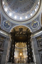 ITALY, Lazio, Rome, Vatican City The Basilica of St Peter The Dome by Michelangelo above the
