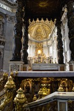 ITALY, Lazio, Rome, Vatican City The Basilica of St Peter The canopied Baldacchino by Bernini with