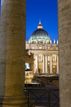 ITALY, Lazio, Rome, Vatican City The Basilica of St Peter and the square or Piazza San Pietro