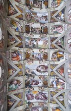 ITALY, Lazio, Rome, Vatican City The Sistine Chapel ceiling fresco by Michelangelo for Pope Julius